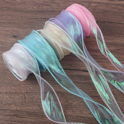 Symphony Mermaid Yarn Flower Bouquet Packaging Symphony Ribbon Ribbon,10 yard.