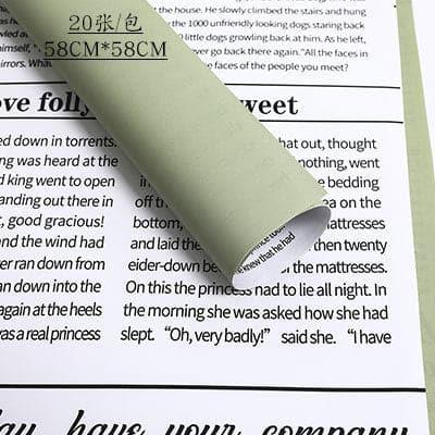 Two Color Waterproof Flower Bouquet Packaging Paper,22.8*22.8 inch - 20 sheets - Huayi Flower Wraps