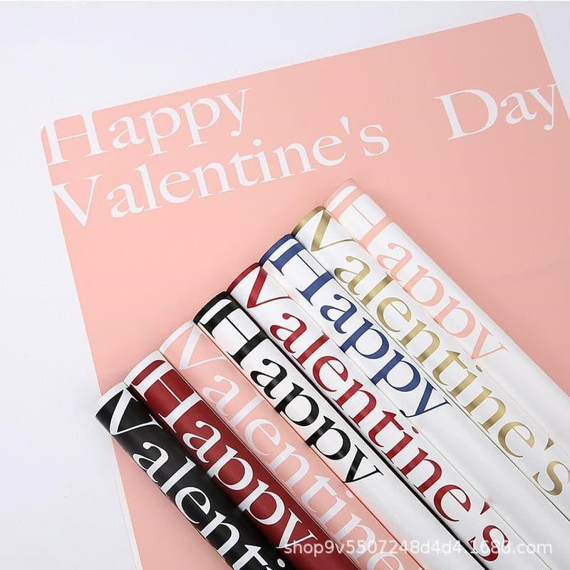 Valentine's Day Flower Bouquet Wrapping Paper,22.8*22.8 inch