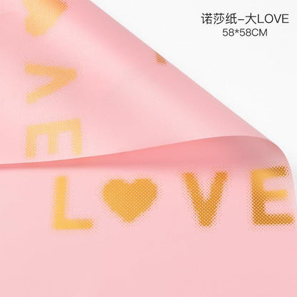 Valentine's Day Flower Packaging Two-Color Paper Heart Shape,22.8*22.8 Inch-20 Sheets - Huayi Flower Wraps