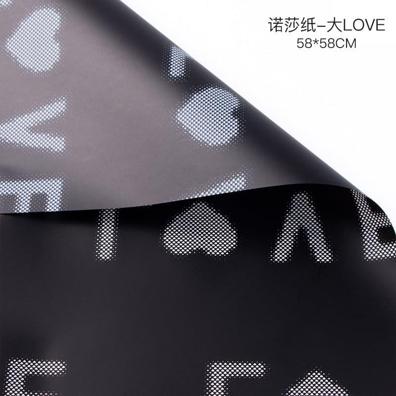 Valentine's Day Flower Packaging Two-Color Paper Heart Shape,22.8*22.8 Inch-20 Sheets - Huayi Flower Wraps