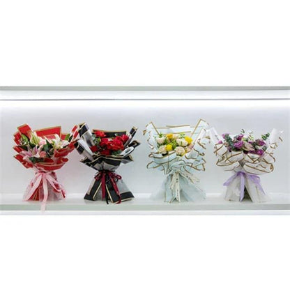 Valentine'S Day Gift Bouquet Translucent ,22.8*22.8 Inch-20 Sheets - Huayi Flower Wraps