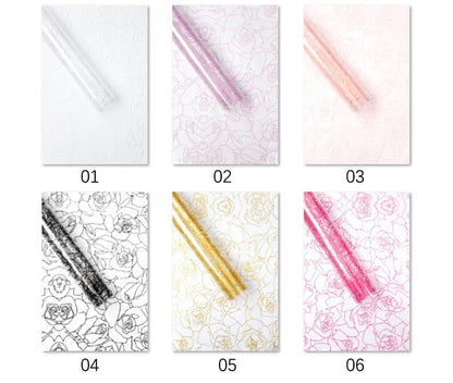 Valentine's OPP Rose Pattern Waterproof Flower Wrapping Paper,22.8*22.8 inch - 20 sheets - Huayi Flower Wraps