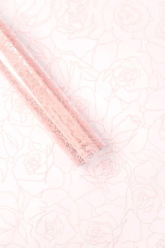 Valentine's OPP Rose Pattern Waterproof Flower Wrapping Paper,22.8*22.8 inch - 20 sheets - Huayi Flower Wraps