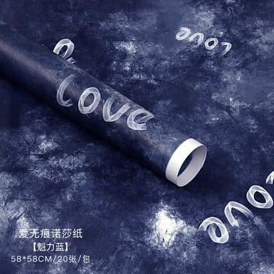 Waterproof Gift Bouquet Wrapping Paper "Love",22.8*22.8 Inch-20 Sheets - Huayi Flower Wraps