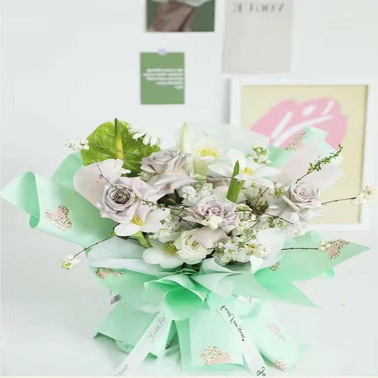 Waterproof Gift Flower Wrapping Paper Roll Korean Paper Floral Arrangement Florist Supplies For Packaging - Huayi Flower Wraps