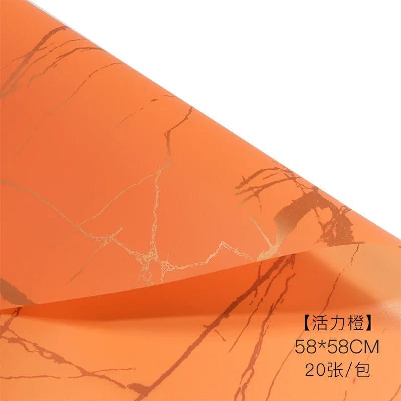 Waterproof Marble Paper Bouquet Wrapping Paper,22.8*22.8 Inch-20 Sheets - Huayi Flower Wraps