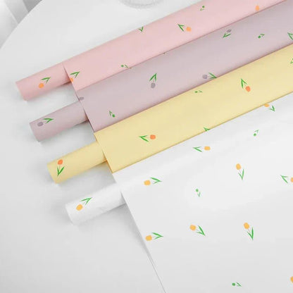 Waterproof Tulip Matte Flower Wrapping Paper,22.8*22.8 inch - 20 sheets - Huayi Flower Wraps