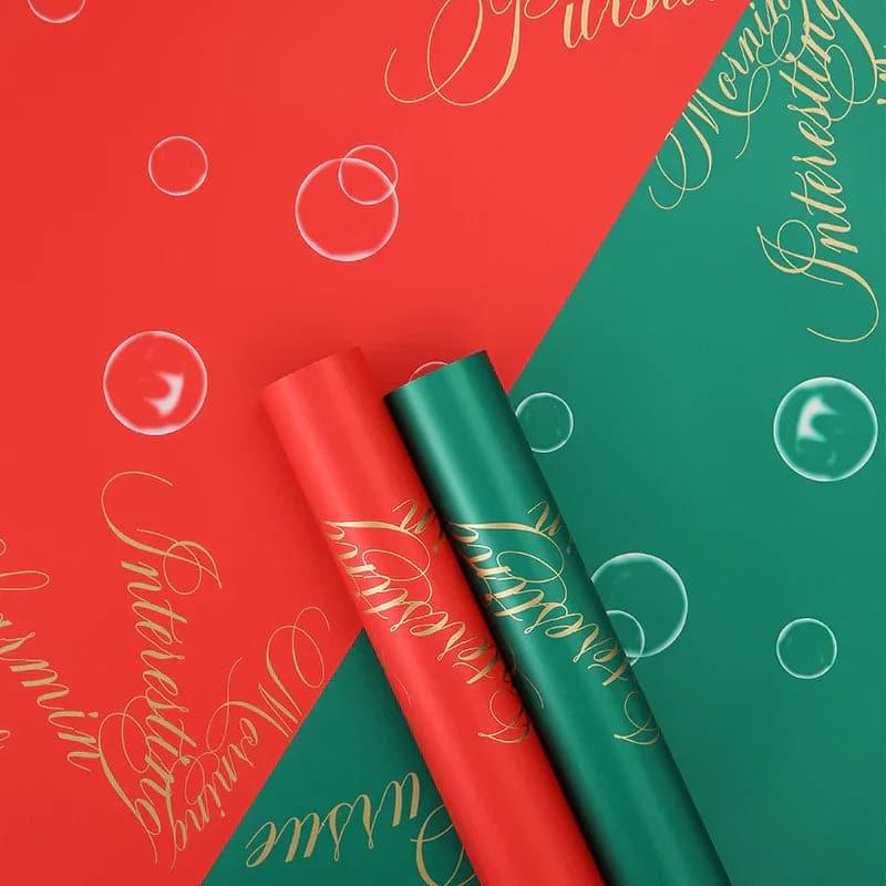 Wrapping Flower Christmas Gift Waterproof Wrapping Paper,22.8*22.8 inch - 20 sheets - Huayi Flower Wraps